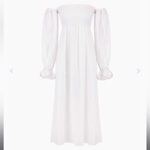 Sleeper Atlanta Linen Dress in White